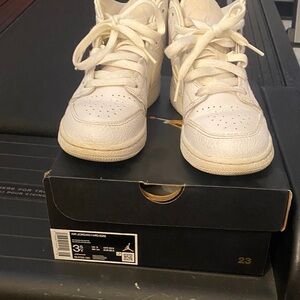 Jordan Youth White High-Top Sneakers